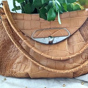 Authentic Furla Embossed Crocodile